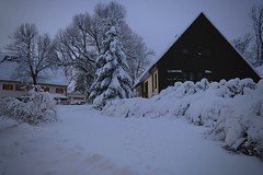 DEEPLY SNOW-COVERED