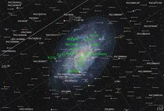 Messier 33 - The Triangulum Galaxy - Annotated