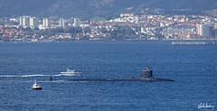 United States Navy Virginia-class USS Indiana (SSN-789) in the Bay of Gibraltar