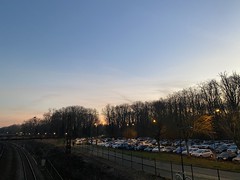 Sunset, coucher de soleil, gare de Cesson, Cesson station, Seine-et-Marne