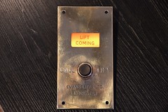 Beautiful Evans Lift elevator call plate