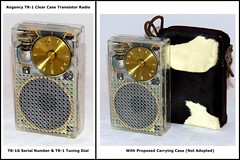 Vintage Regency TR-1 (TR-1G) Transistor Radio In Clear Plastic Case, AM Band, 4 Transistors, Made In USA, Circa Mid-1950s