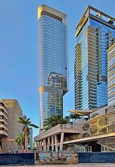 830 Brickell (center building) Brickell Neighborhood, City of Miami, Miami-Dade County, Florida, USA / Built: 2023 / Floors: 57 / Height: 724 ft. (220.7 m) / Architect: Adrian Smith + Gordon Gill Architecture / Parking: 8 floors covered / LEED Certificat