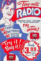 1950s Tiny-Mite Crystal Radio Store Advertising Display