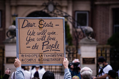 End Opertation Safety Net Protest Sign