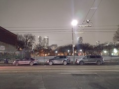 Looking west at the Yonge skyline, Parliament above Dundas #toronto #parliamentstreet #yongestreet #skyline #gardendistrict #night