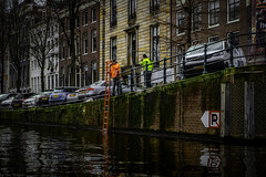 Views from Amstel canal in Amsterdam.  582a