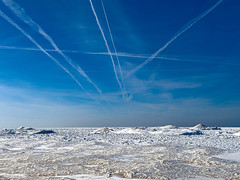 Ice Mounds and Contrails