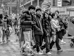 People in Nanjing Rd., the busiest commercial pedestrian street of Shanghai