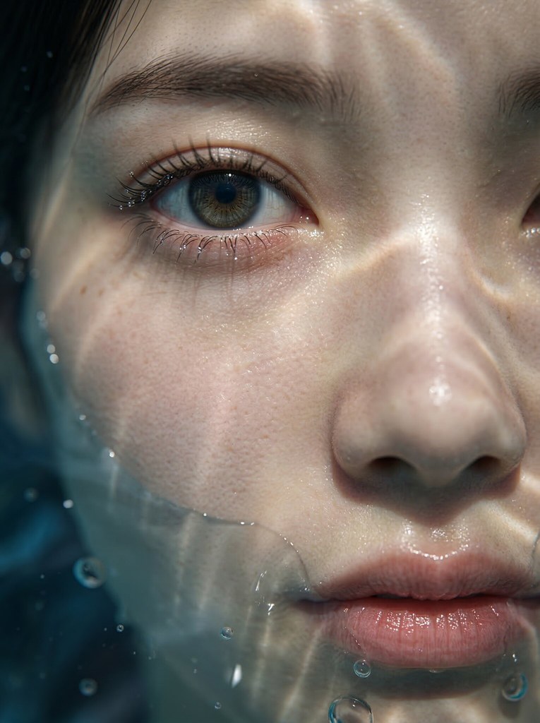 Underwater Macro Half-Face Close-up