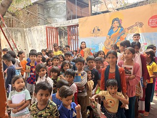 Team Blue Pen, led by Volunteer Coordinator Sourav Sharma, conducted Educational session for slum kids at okhla phase-1
