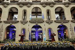 Presidente Bernardo Arévalo, acompañado del presidente del Consejo Europeo, António Costa, brindaron declaración conjunta y conferencia de prensa, en el Patio de La Vida, en el Palacio Nacional de la Cultura by Gobierno de Guatemala