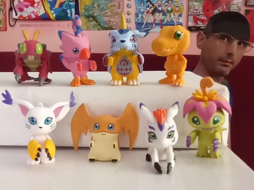 Digimon Adventure - Agumon, Gabumon, Biyomon, Palmon, Tentomon, Gomamon, Patamon and Tailmon (Gatomo