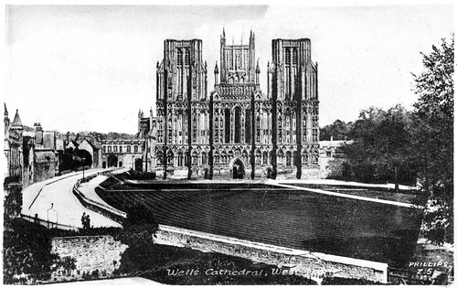 Wells Cathedral - West Fa?ade Prior to 1954. And Elvis Presley.