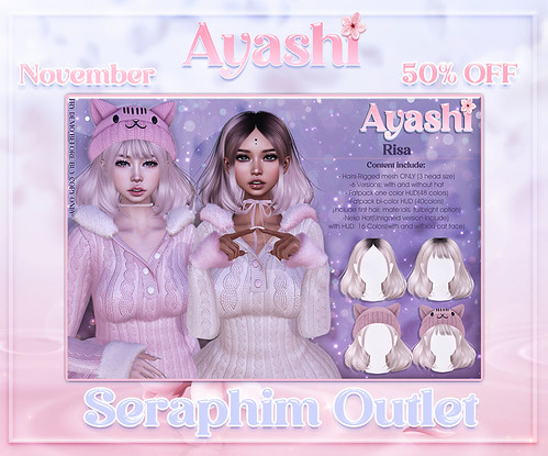 ?[^.^Ayashi^.^] Risa hair with 50% OFF special for The Outlet: A Seraphim Infinity Event